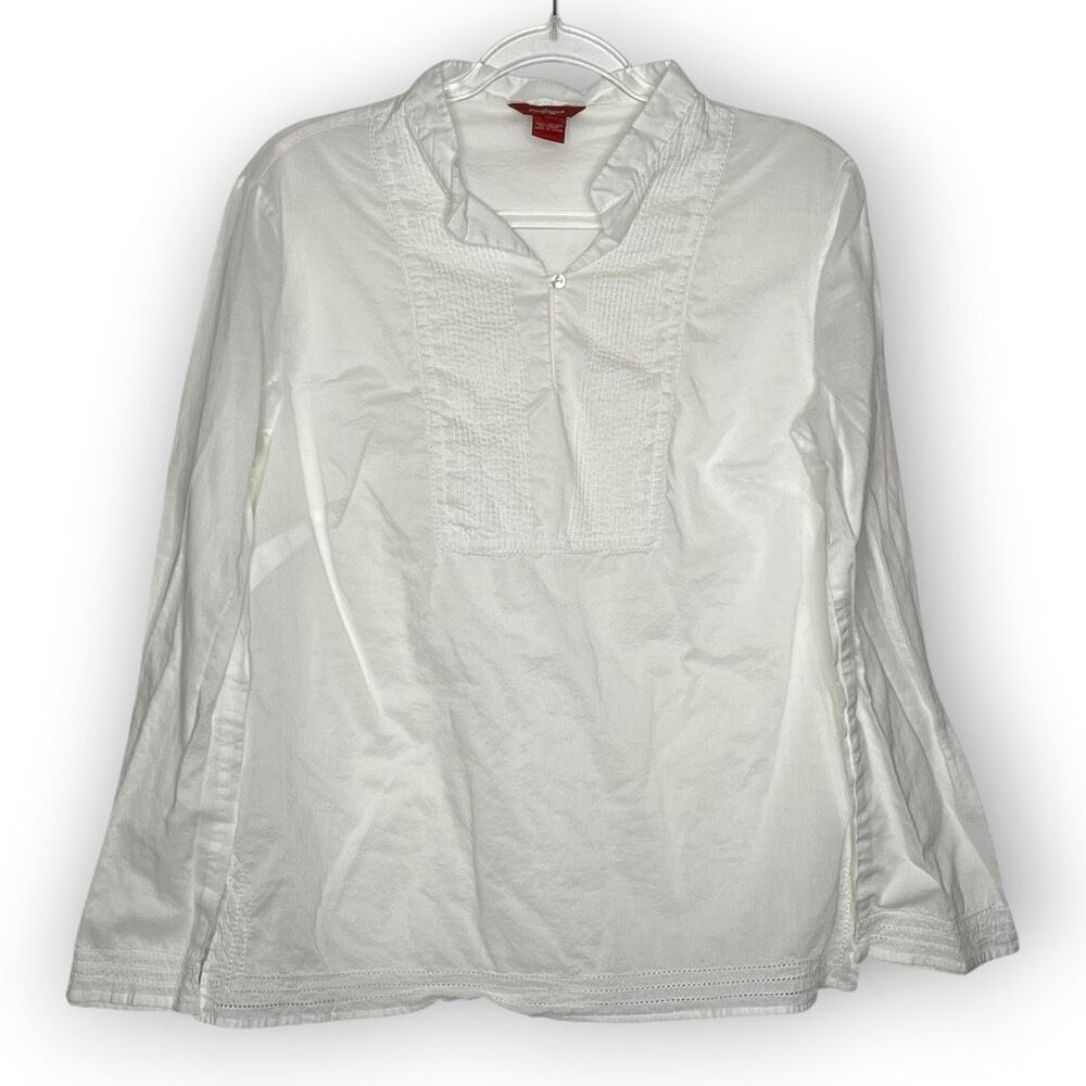Sundance White Cotton Peasant Popover Blouse Boho Cottagecore Top Women’s Large